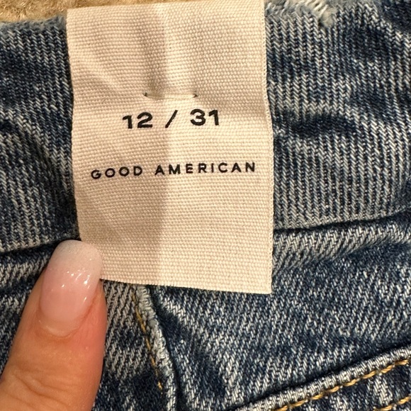 Good American Denim - Good American jeans.  Worn/holes at the knees and worn look at the hem.